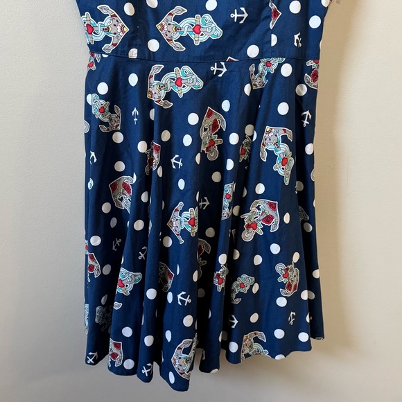 Hell Bunny (NWT) Sailor oceana retro mini fit & flare dress - Picture 4 of 6